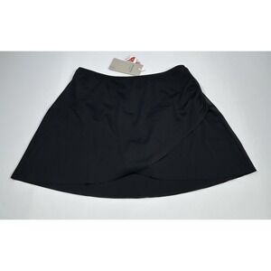 AMOENA KOH SAMUI SWIM SKIRT 71698 + Briefs Women's 12‎ Black NWT Split Front